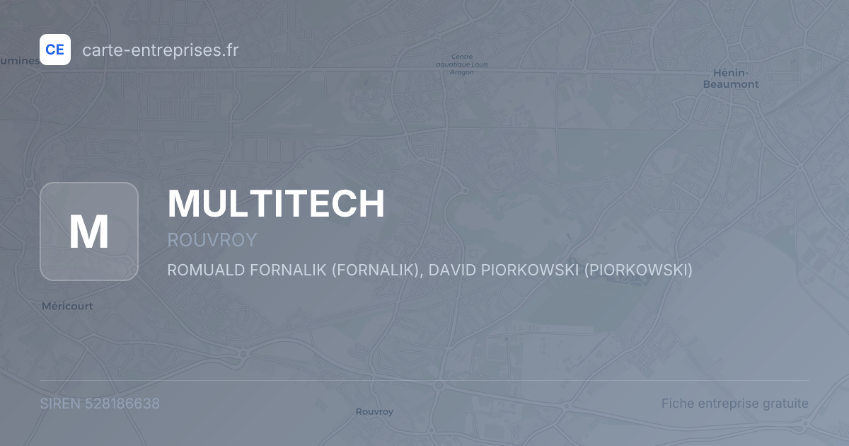 MULTITECH — 528186638 — fiche entreprise