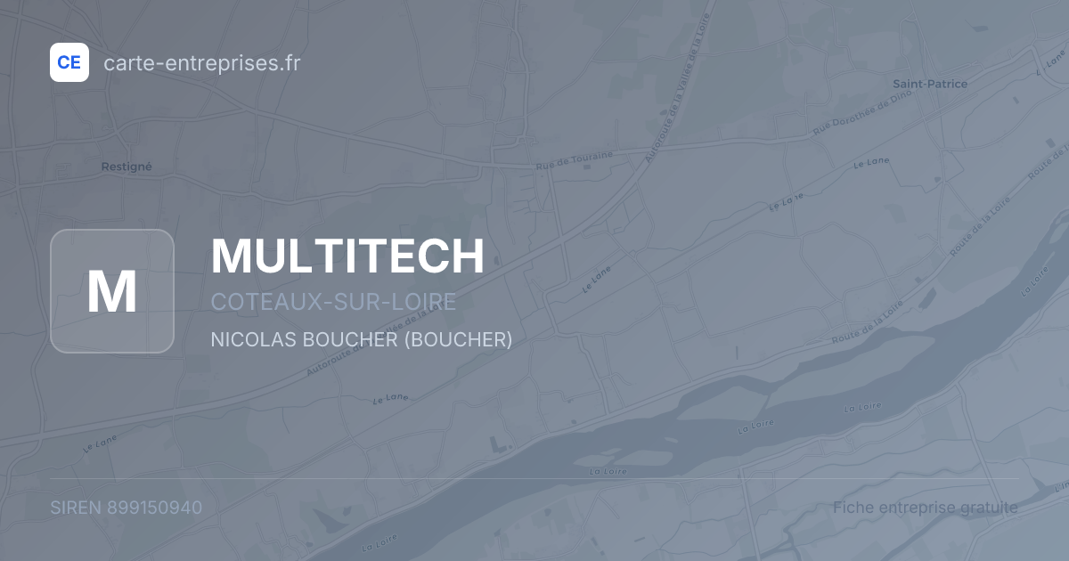 MULTITECH — 899150940 — fiche entreprise