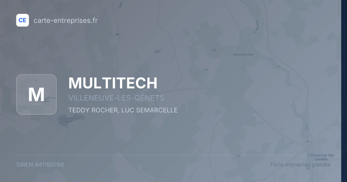 MULTITECH — 941190746 — fiche entreprise