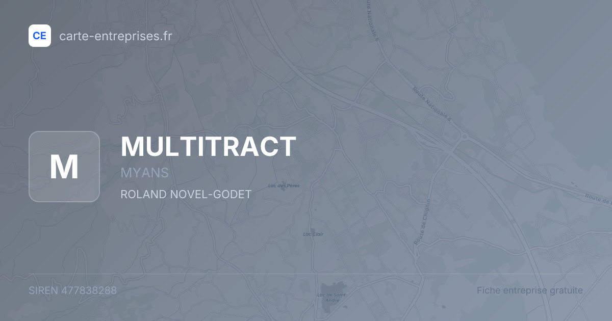 MULTITRACT — 477838288 — fiche entreprise