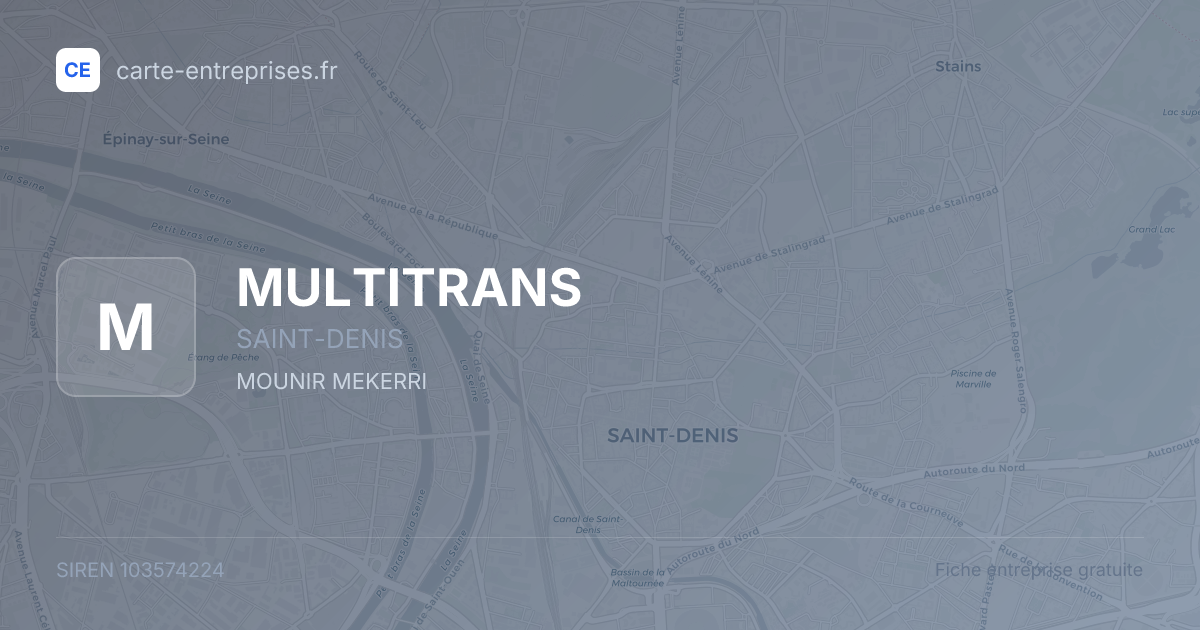 MULTITRANS — 103574224 — fiche entreprise