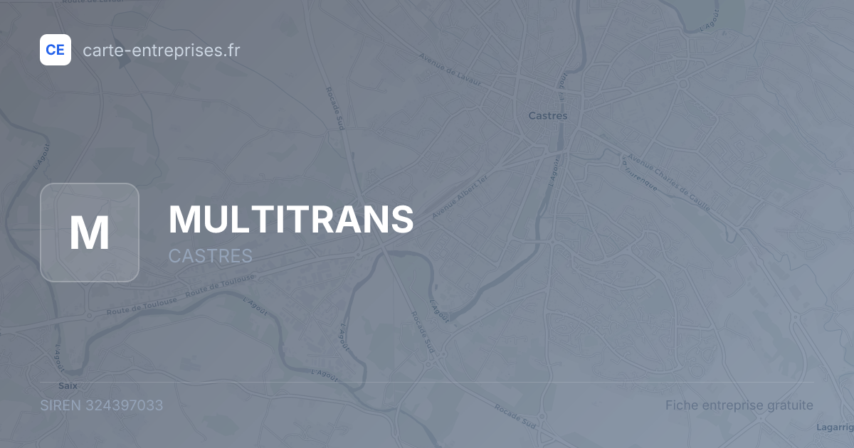 MULTITRANS — 324397033 — fiche entreprise