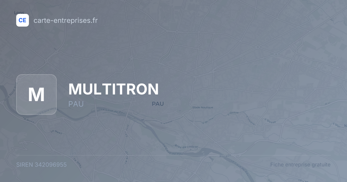 MULTITRON — 342096955 — fiche entreprise