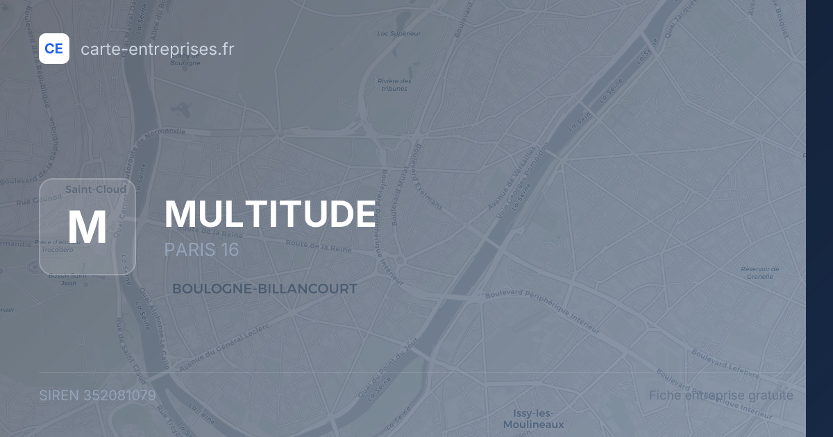 MULTITUDE — 352081079 — fiche entreprise