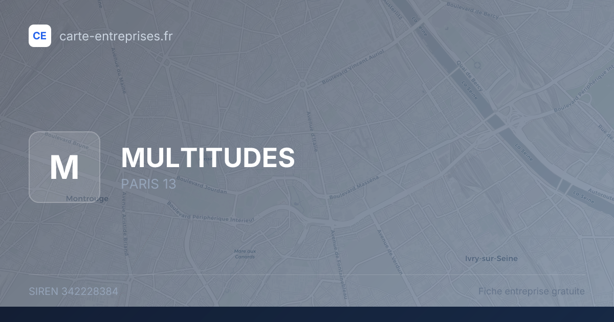 MULTITUDES — 342228384 — fiche entreprise