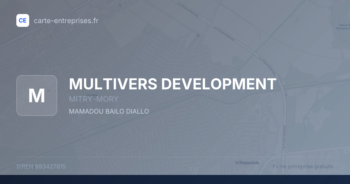MULTIVERS DEVELOPMENT — 893427815 — fiche entreprise