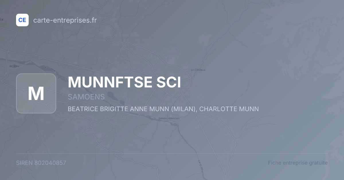 MUNNFTSE SCI — 802040857 — fiche entreprise