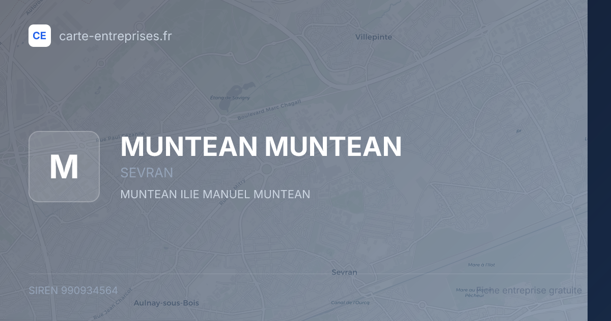 MUNTEAN MUNTEAN — 990934564 — fiche entreprise