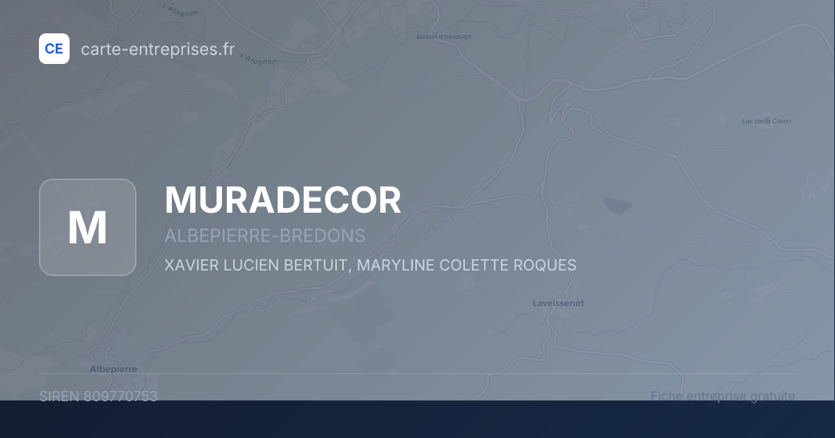 MURADECOR — 809770753 — fiche entreprise