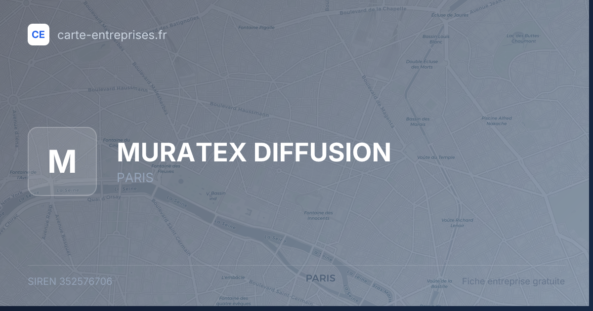 MURATEX DIFFUSION — 352576706 — fiche entreprise