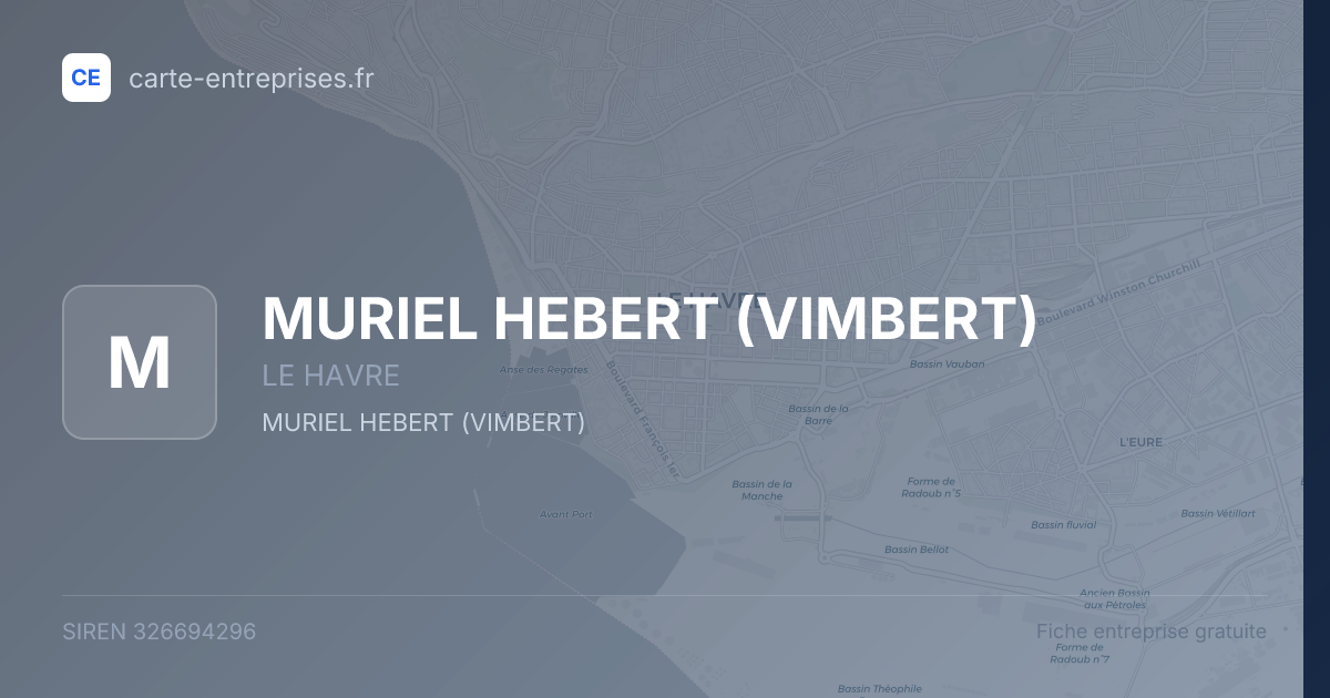 MURIEL HEBERT (VIMBERT) — 326694296 — fiche entreprise