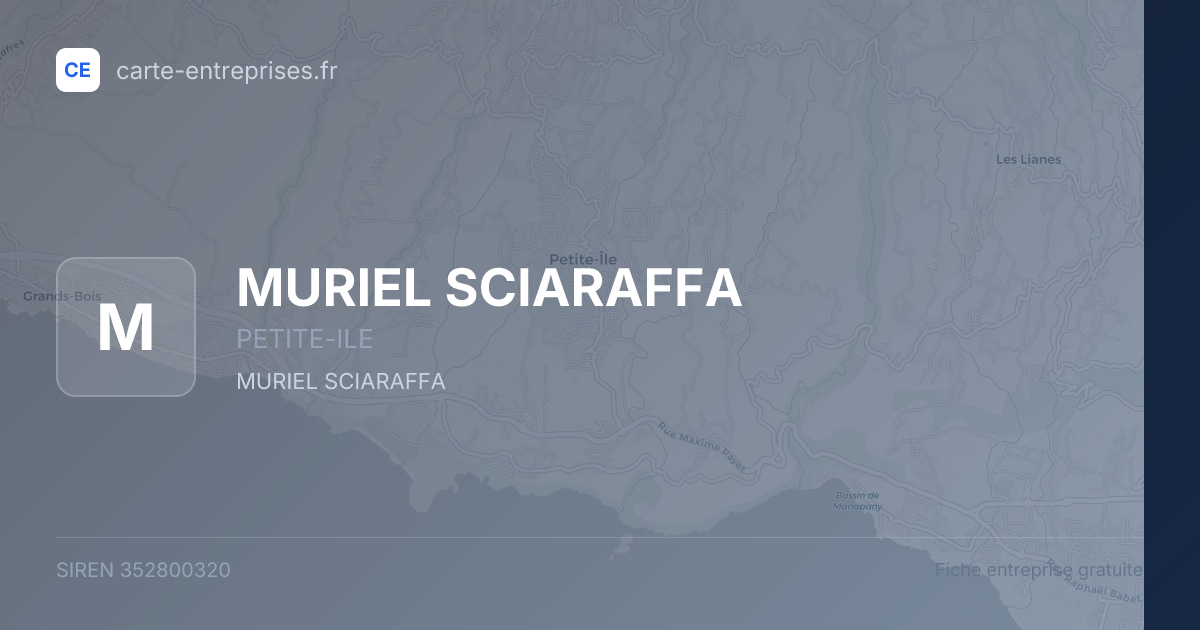 MURIEL SCIARAFFA — 352800320 — fiche entreprise