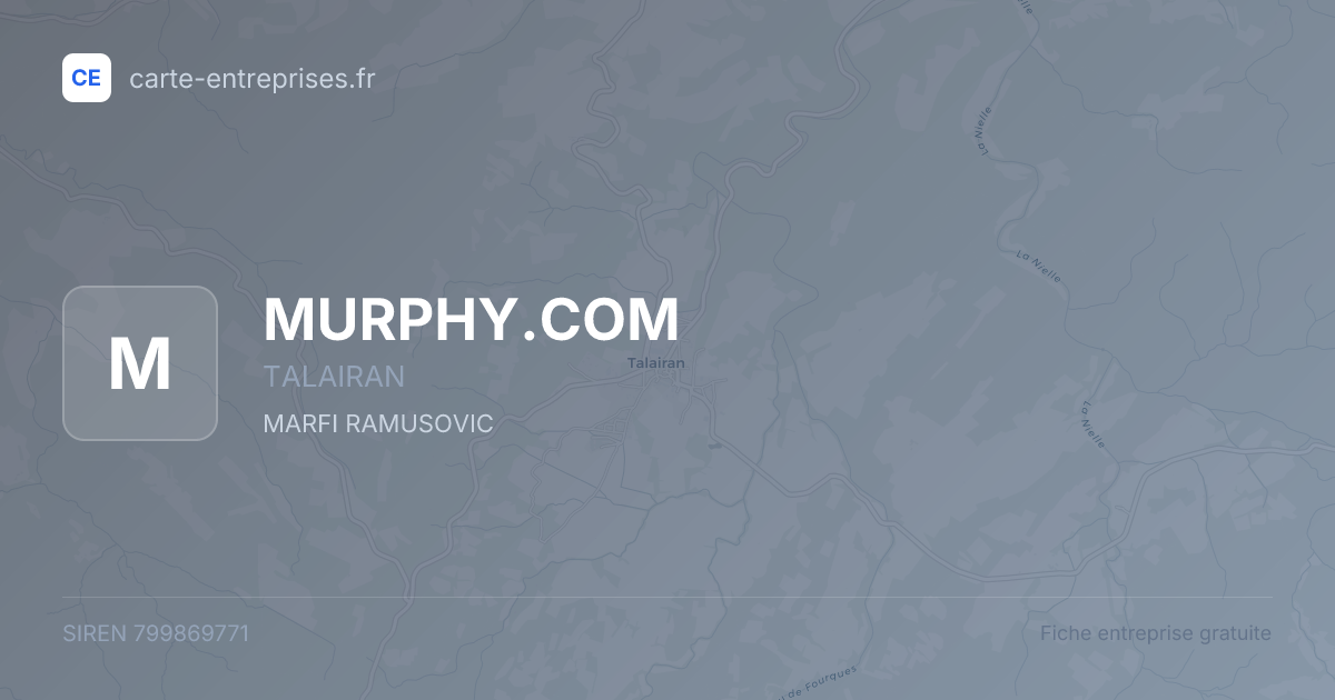 MURPHY.COM — 799869771 — fiche entreprise