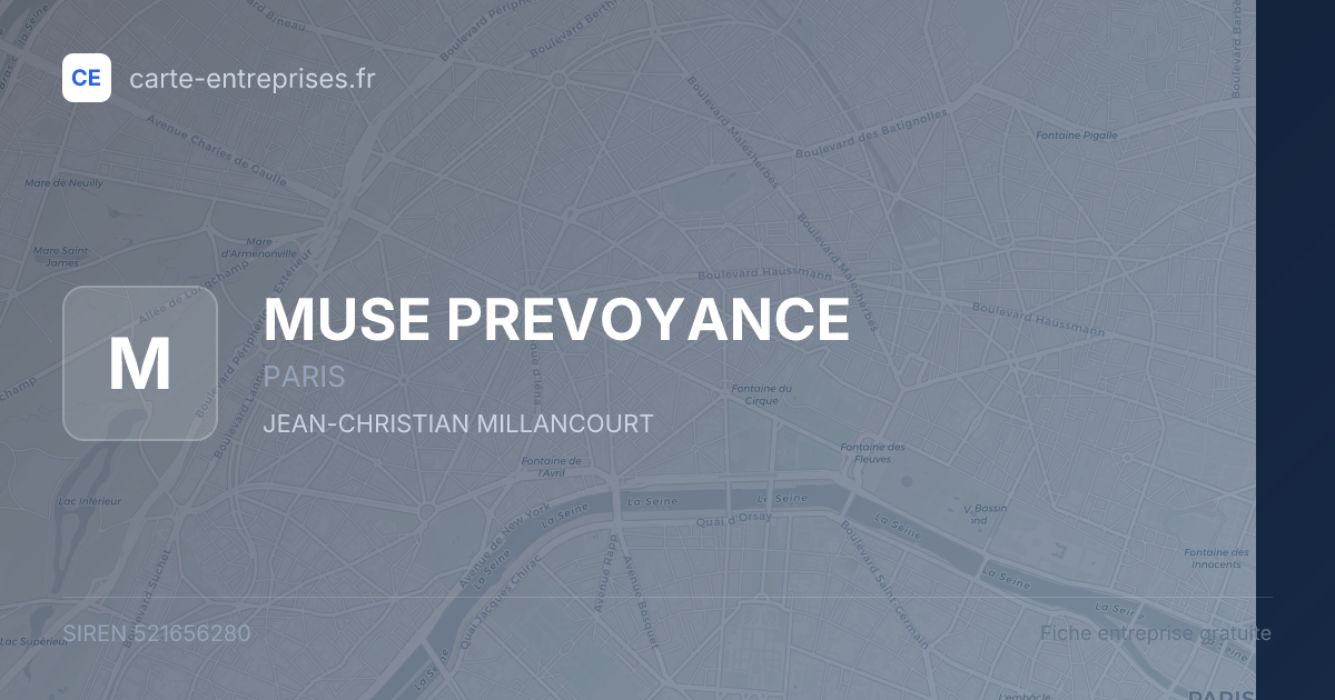MUSE PREVOYANCE — 521656280 — fiche entreprise