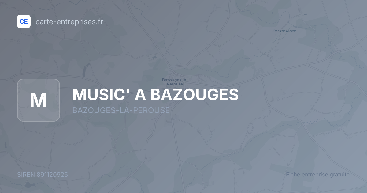 MUSIC' A BAZOUGES — 891120925 — fiche entreprise