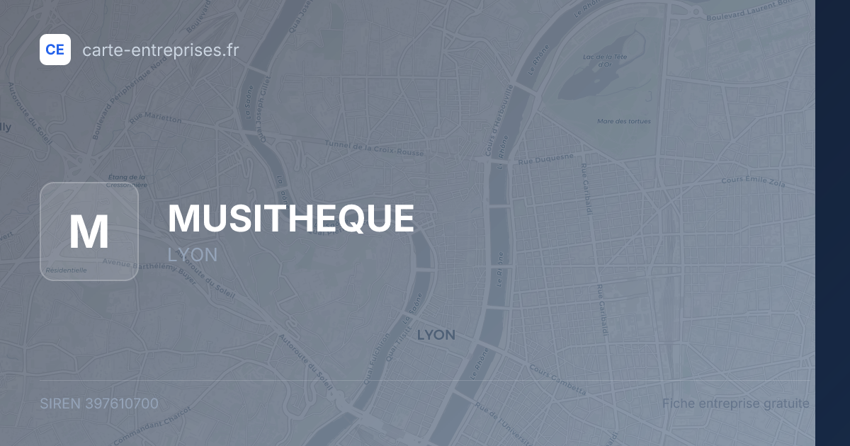 MUSITHEQUE — 397610700 — fiche entreprise