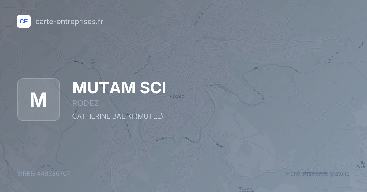 MUTAM SCI — 449286707 — fiche entreprise