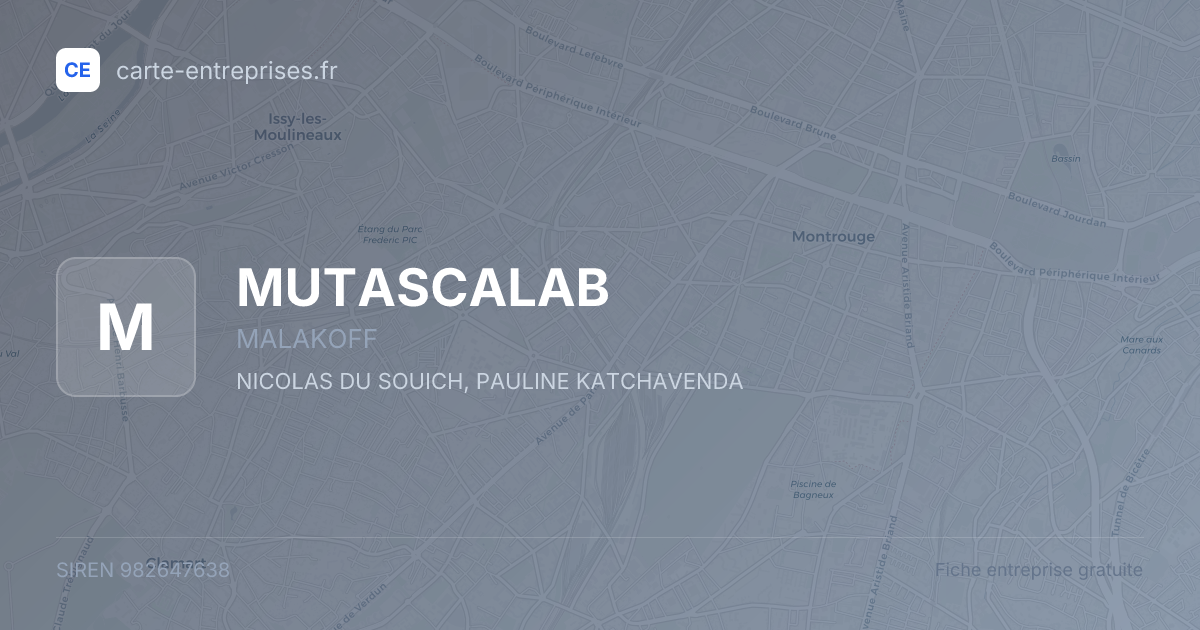 MUTASCALAB — 982647638 — fiche entreprise