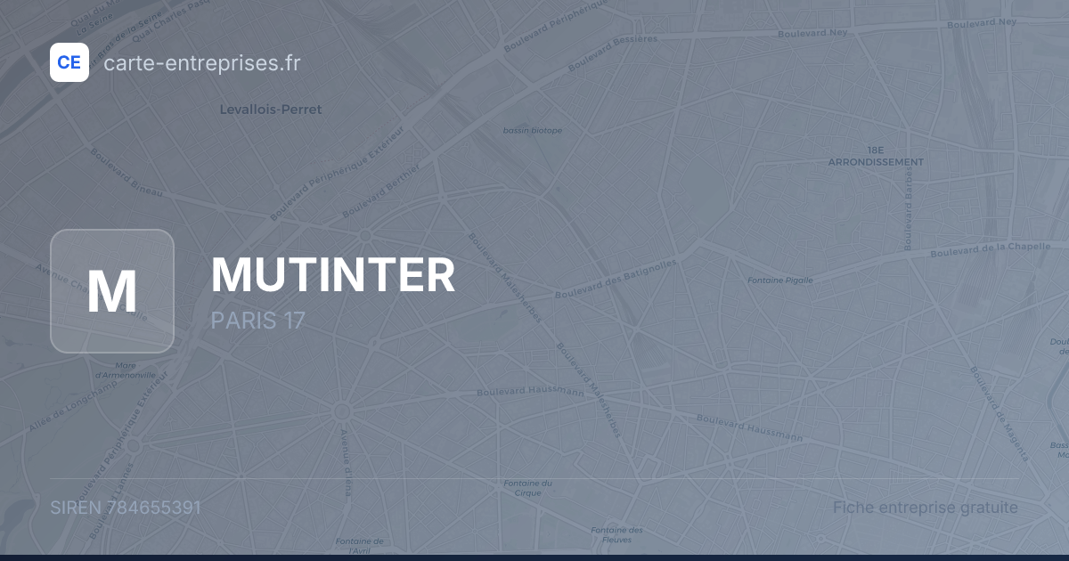 MUTINTER — 784655391 — fiche entreprise