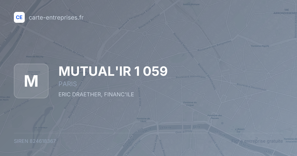 MUTUAL'IR 1 059 — 824618367 — fiche entreprise