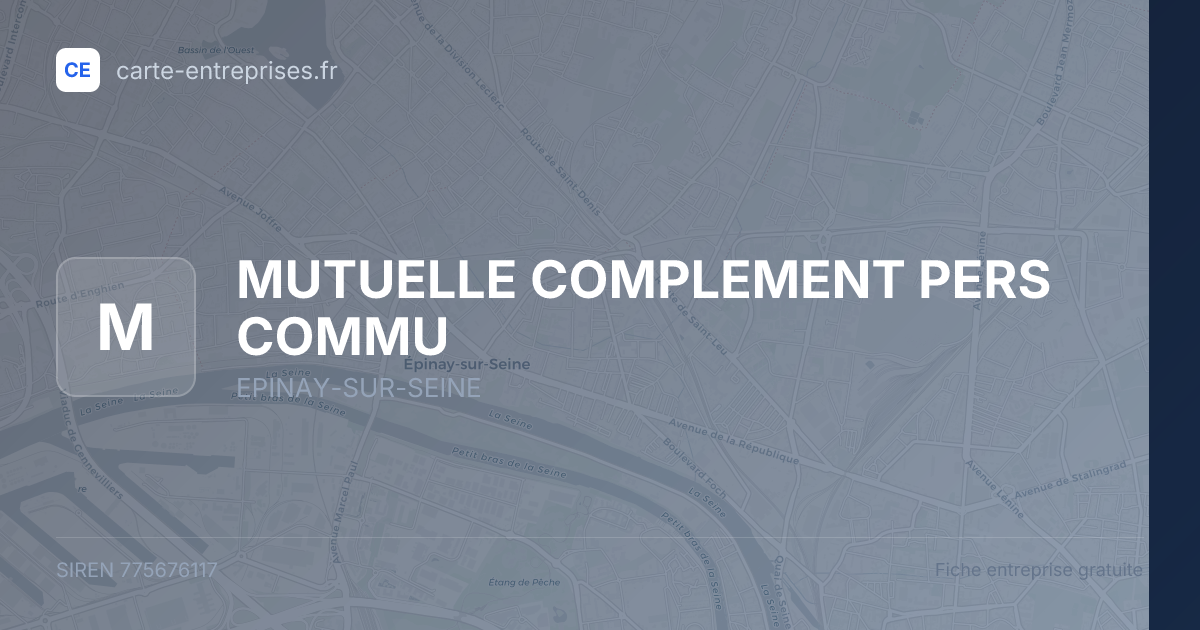 MUTUELLE COMPLEMENT PERS COMMU — 775676117 — fiche entreprise