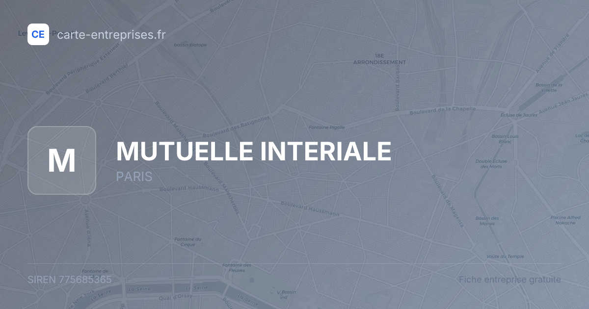 MUTUELLE INTERIALE — 775685365 — fiche entreprise