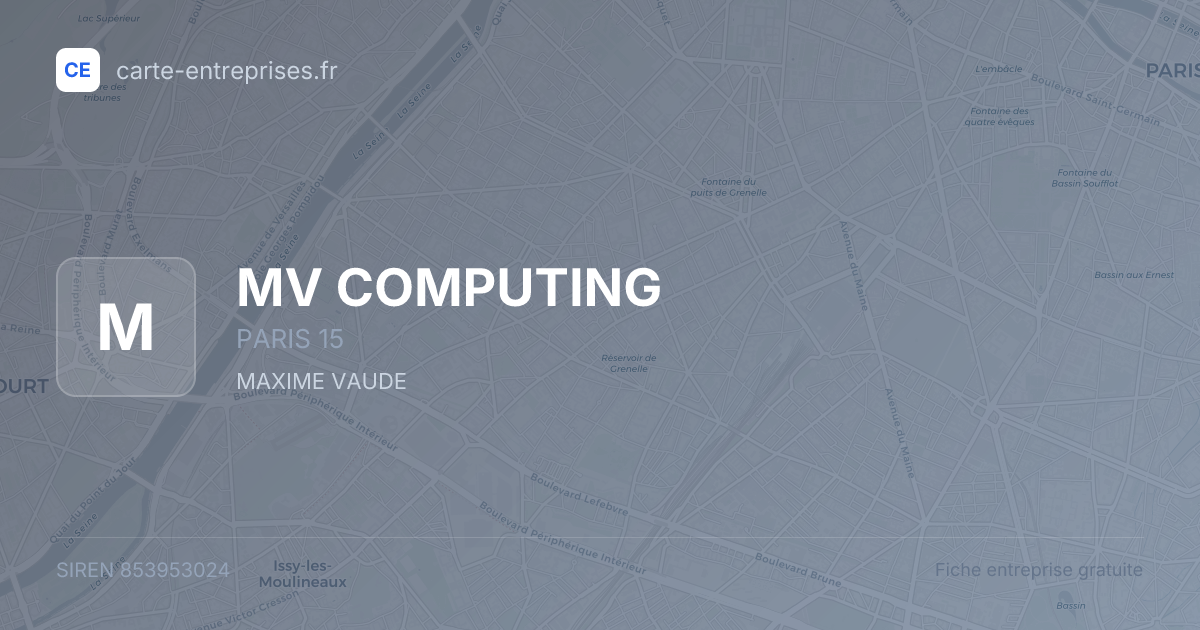 MV COMPUTING — 853953024 — fiche entreprise
