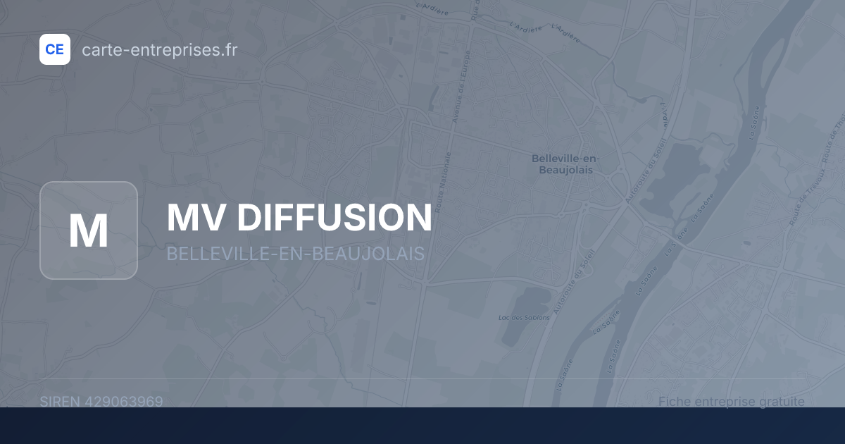 MV DIFFUSION — 429063969 — fiche entreprise
