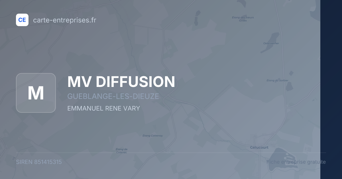 MV DIFFUSION — 851415315 — fiche entreprise