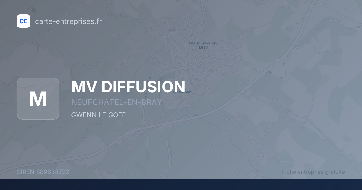 MV DIFFUSION — 889638722 — fiche entreprise