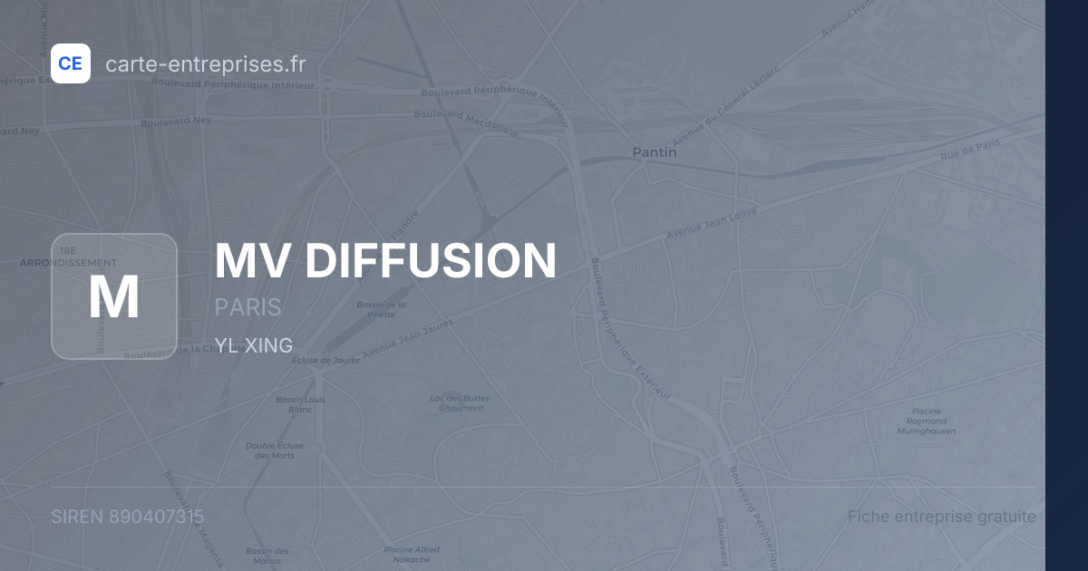 MV DIFFUSION — 890407315 — fiche entreprise