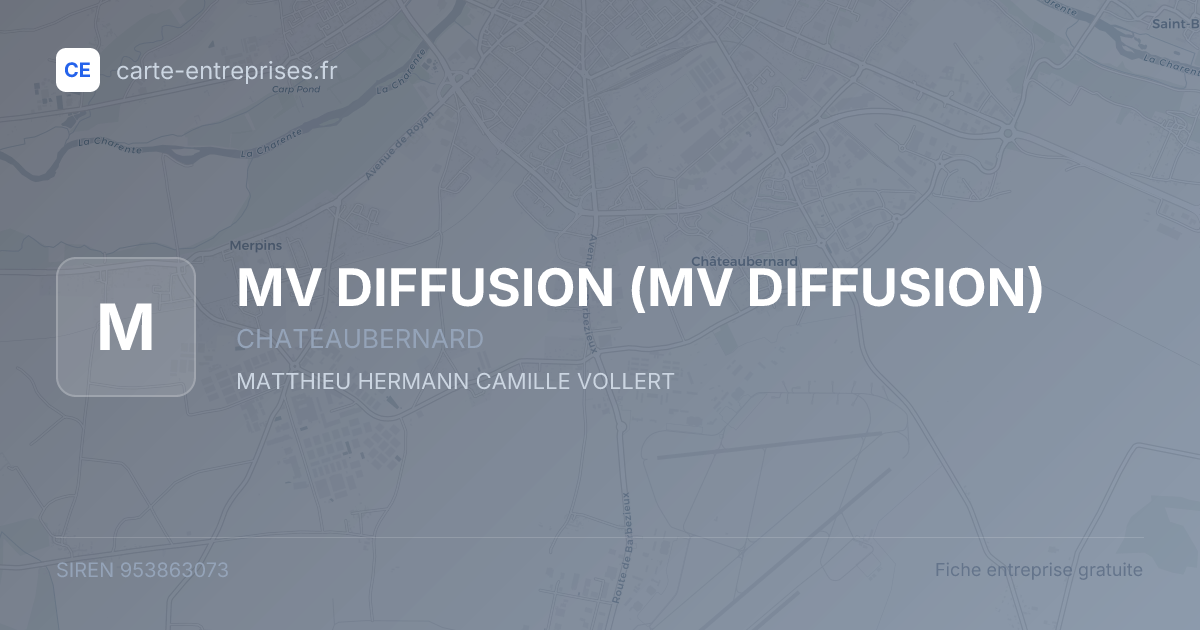MV DIFFUSION — 953863073 — fiche entreprise