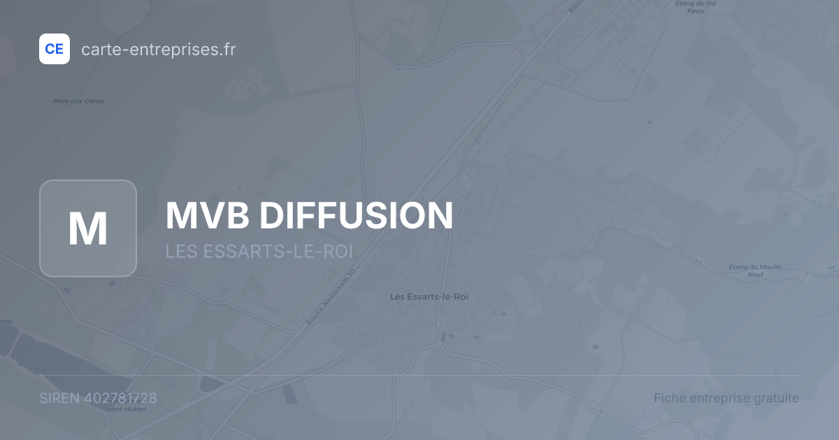 MVB DIFFUSION — 402781728 — fiche entreprise