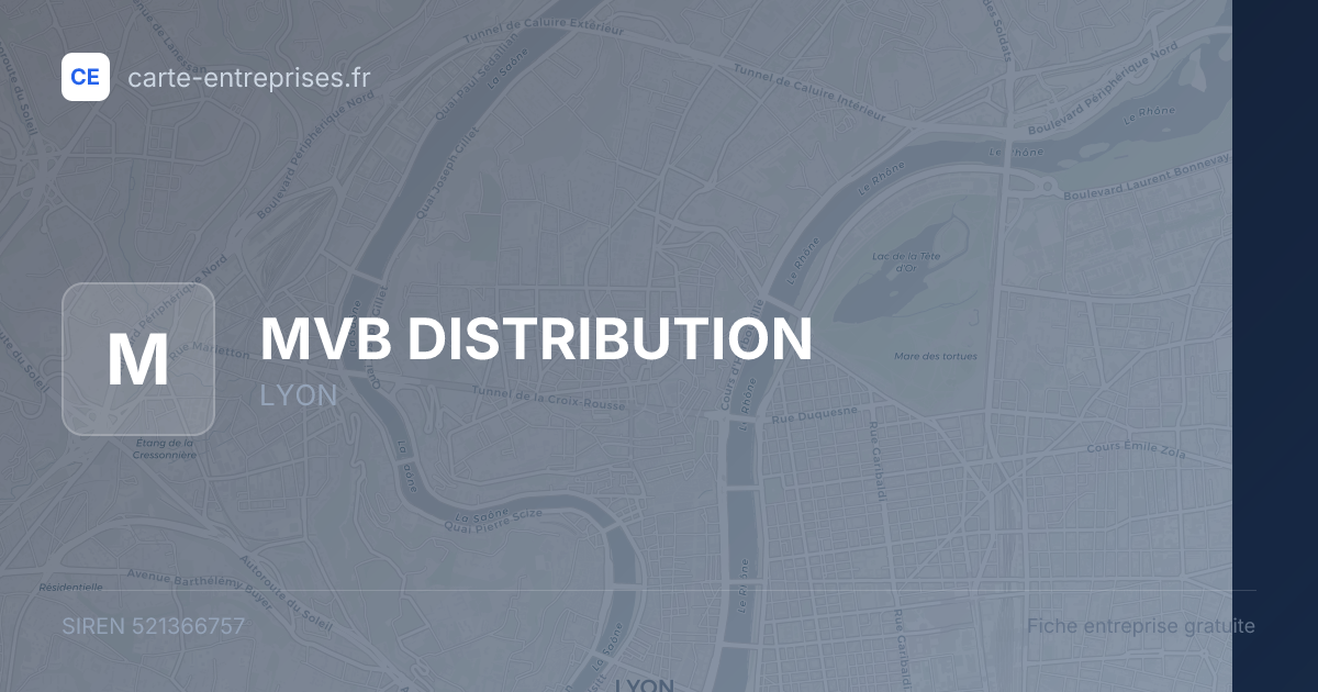 MVB DISTRIBUTION — 521366757 — fiche entreprise