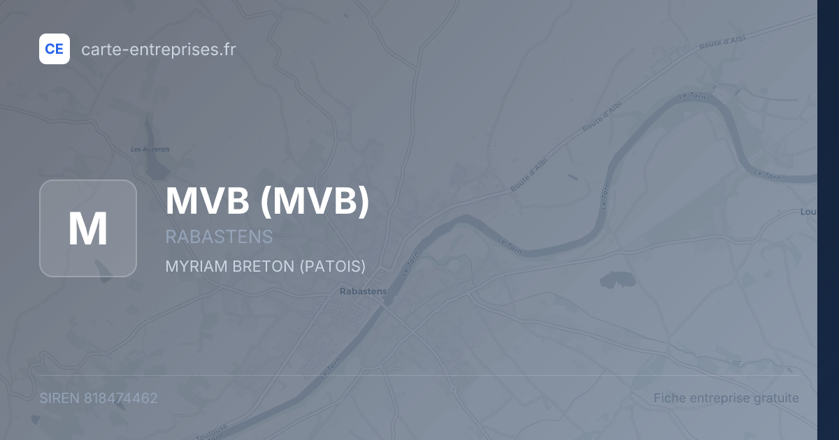 MVB — 818474462 — fiche entreprise