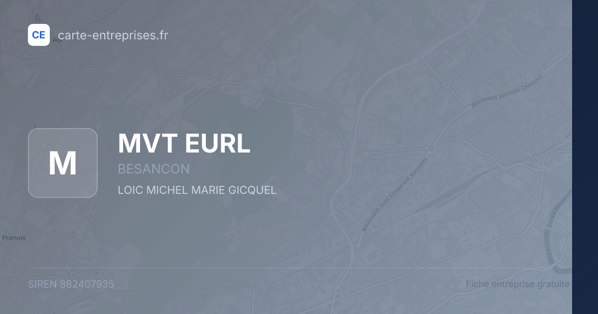 MVT EURL — 882407935 — fiche entreprise