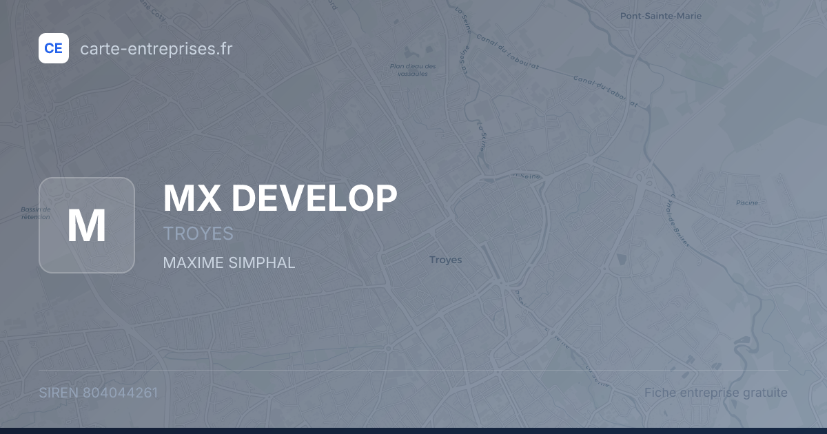 MX DEVELOP — 804044261 — fiche entreprise