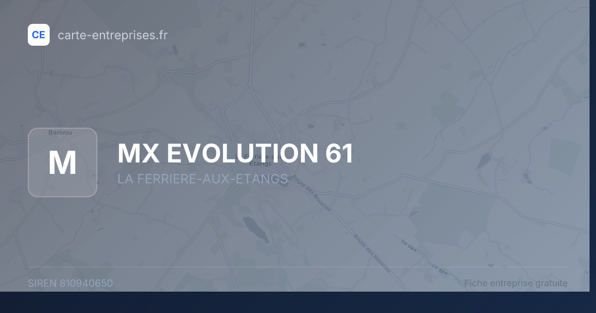 MX EVOLUTION 61 — 810940650 — fiche entreprise