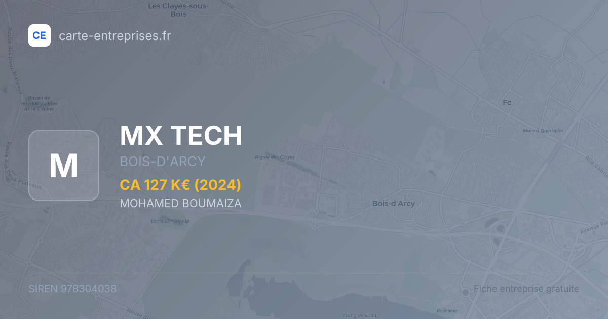 MX TECH — 978304038 — fiche entreprise