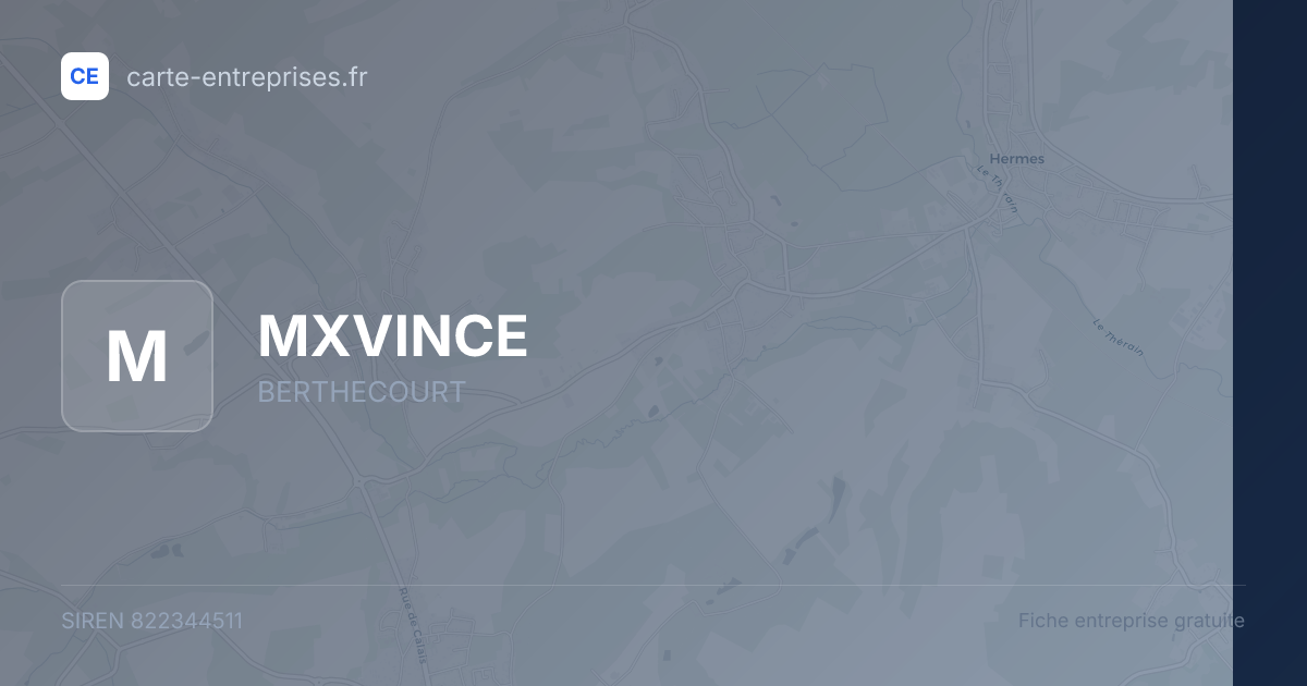 MXVINCE — 822344511 — fiche entreprise