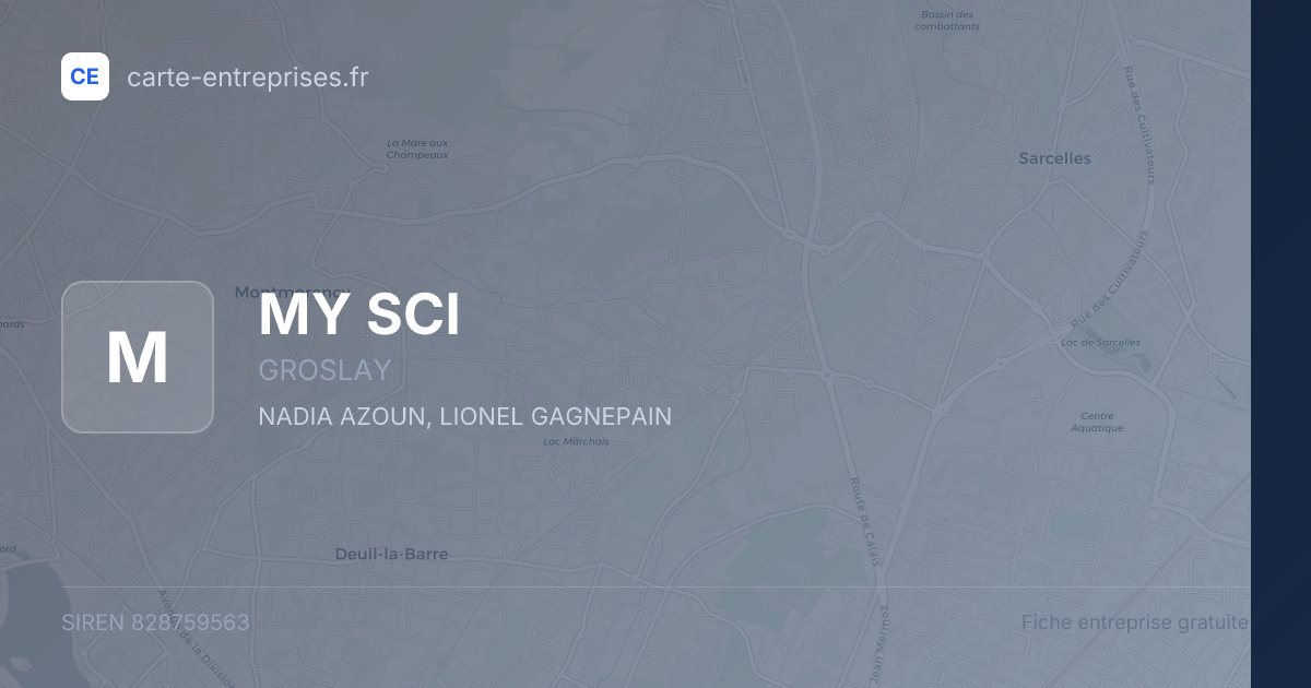 MY SCI — 828759563 — fiche entreprise