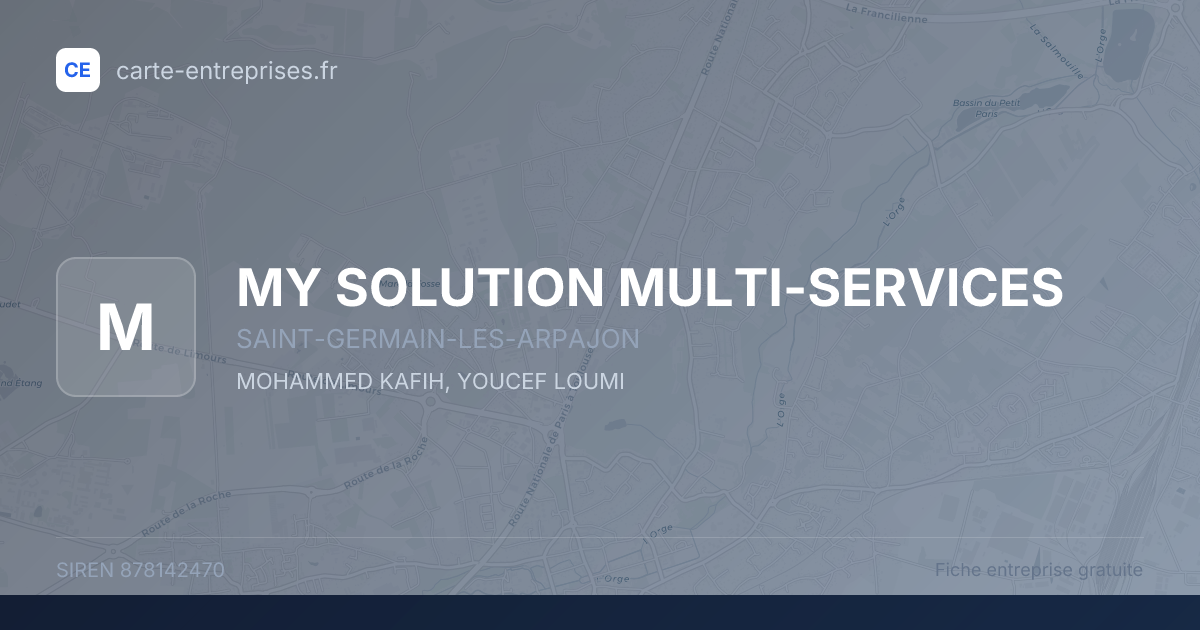MY SOLUTION MULTI-SERVICES — 878142470 — fiche entreprise