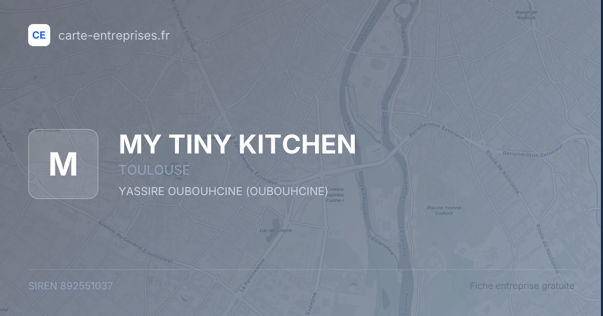 MY TINY KITCHEN — 892551037 — fiche entreprise