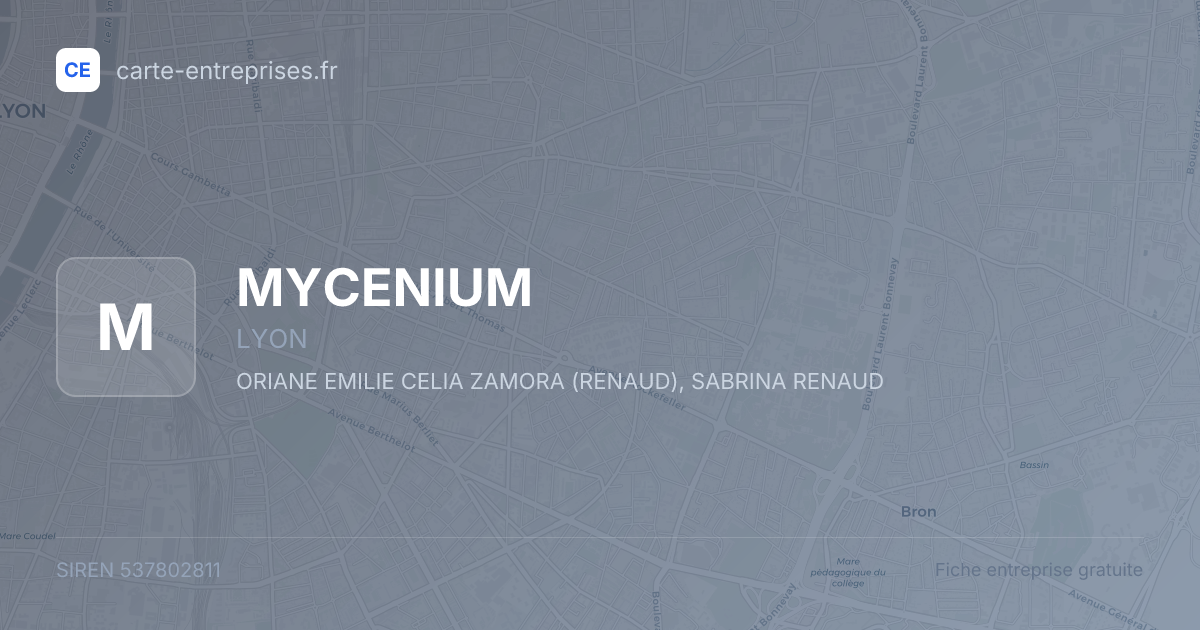 MYCENIUM — 537802811 — fiche entreprise
