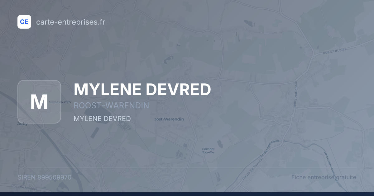 MYLENE DEVRED — 899509970 — fiche entreprise