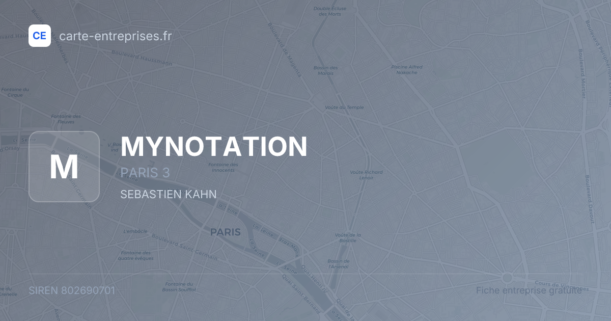MYNOTATION — 802690701 — fiche entreprise