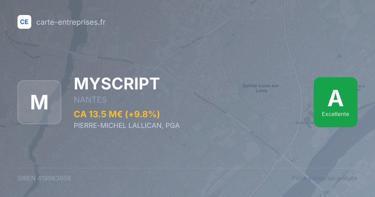 MYSCRIPT — 419963806 — fiche entreprise