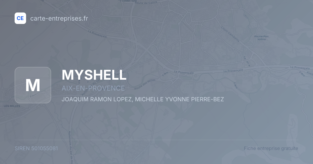 MYSHELL — 501055081 — fiche entreprise