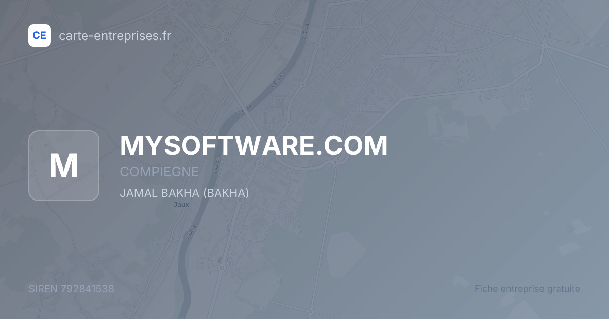 MYSOFTWARE.COM — 792841538 — fiche entreprise