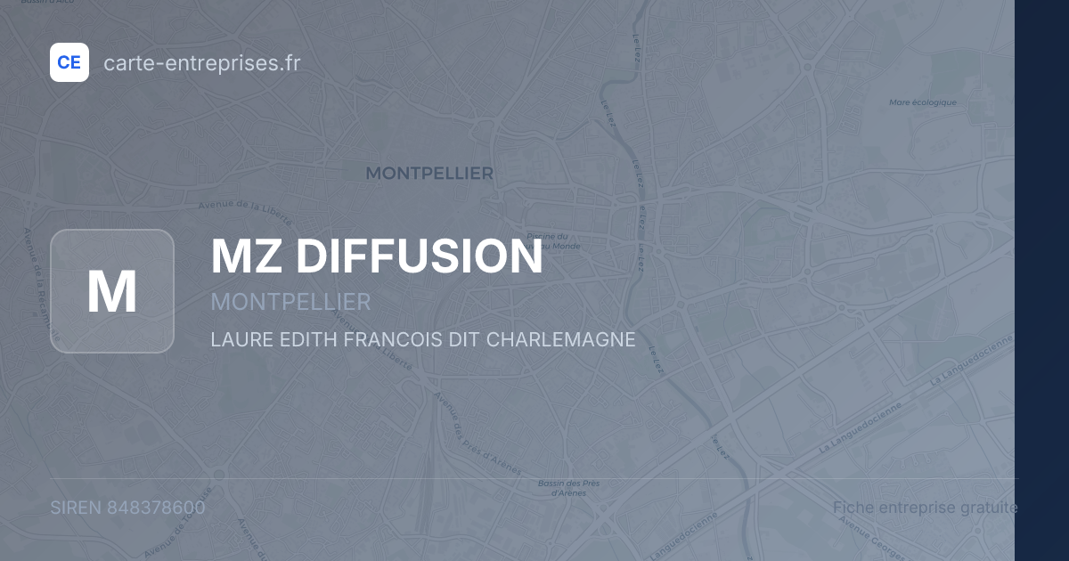 MZ DIFFUSION — 848378600 — fiche entreprise